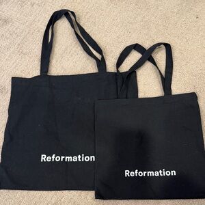 Reformation Black Tote Bag Duo